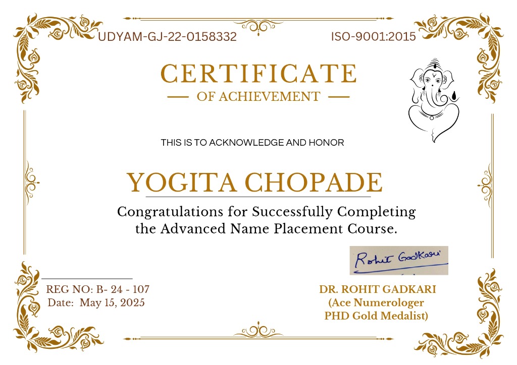 Advanced Name Placement Course