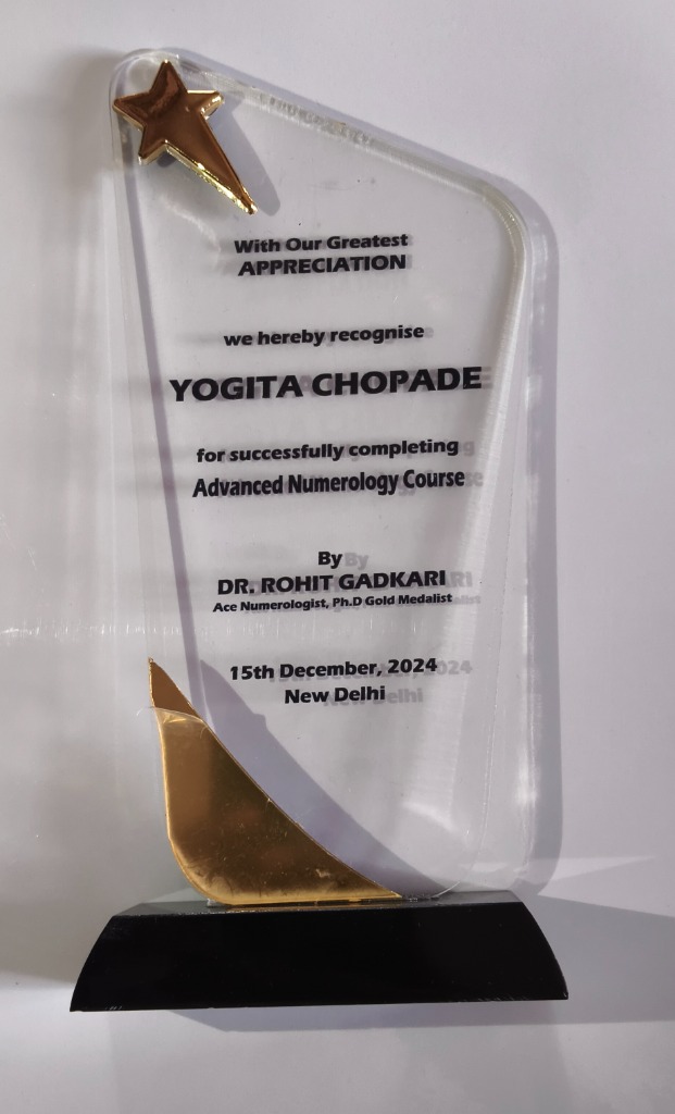 Advanced Numerology Course Trophy