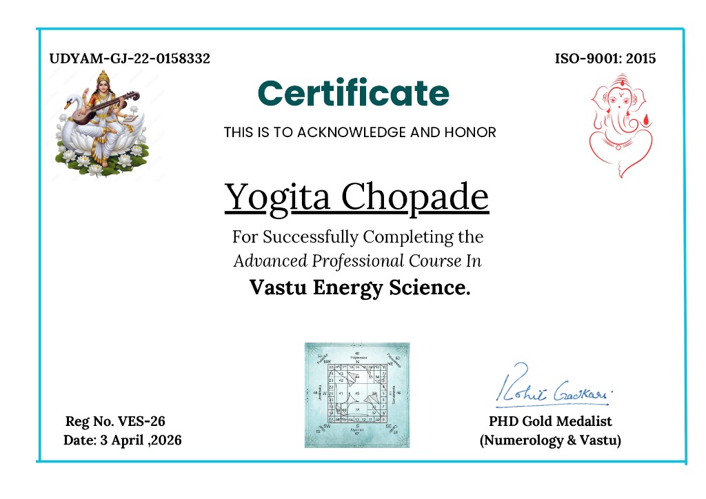 Advanced Professional Course in Vastu Energy Science